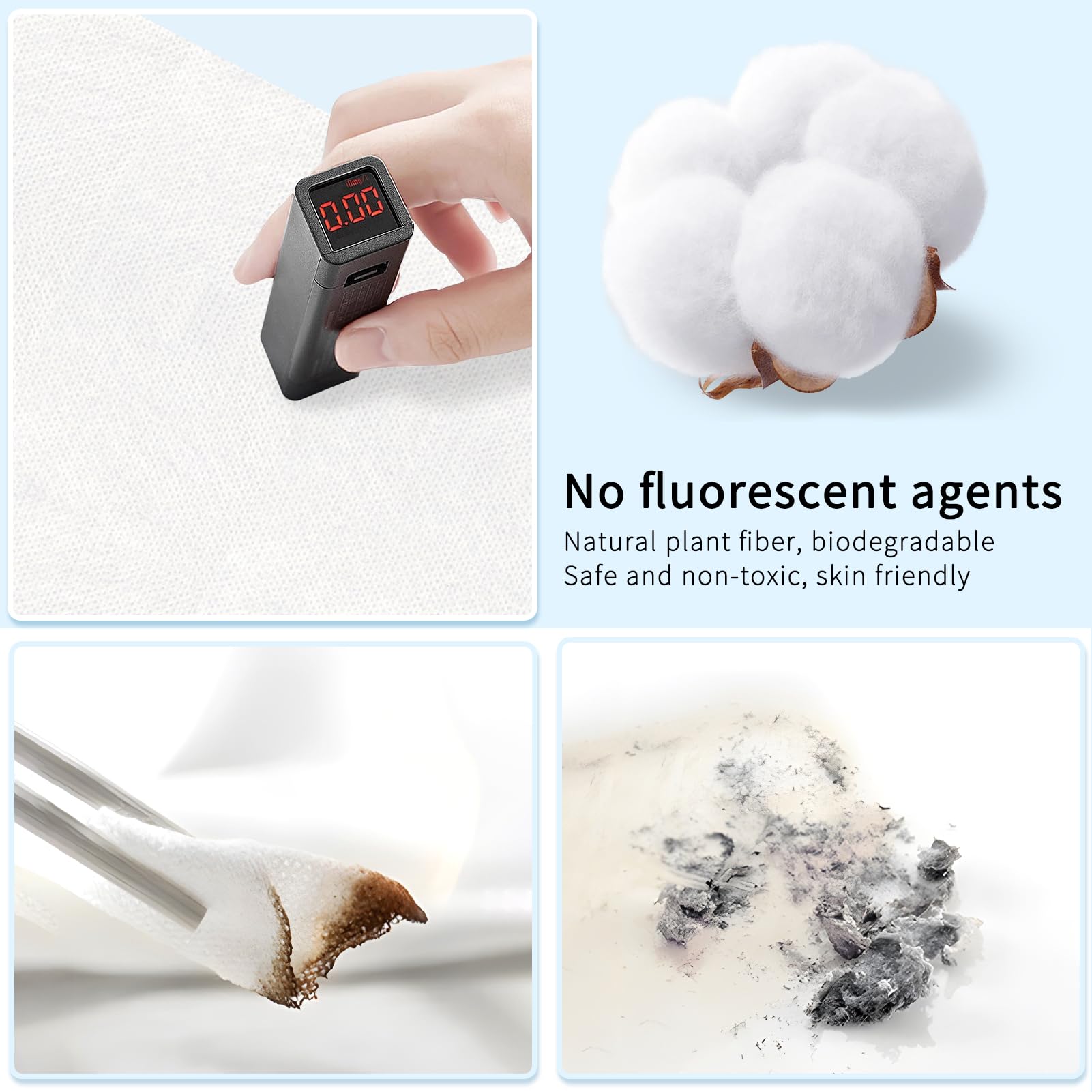 Idéales pour cabinets de beauté ou hôtels, lingettes propres et pratiques.