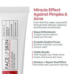 Crème Clasy Care Acne visage - texture légère, application facile.