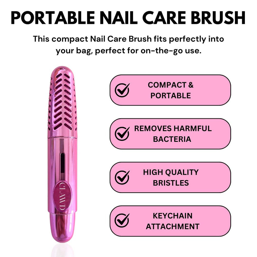 CLAWD brosse-ongles rose-finition-luxe, allure chic et durable.