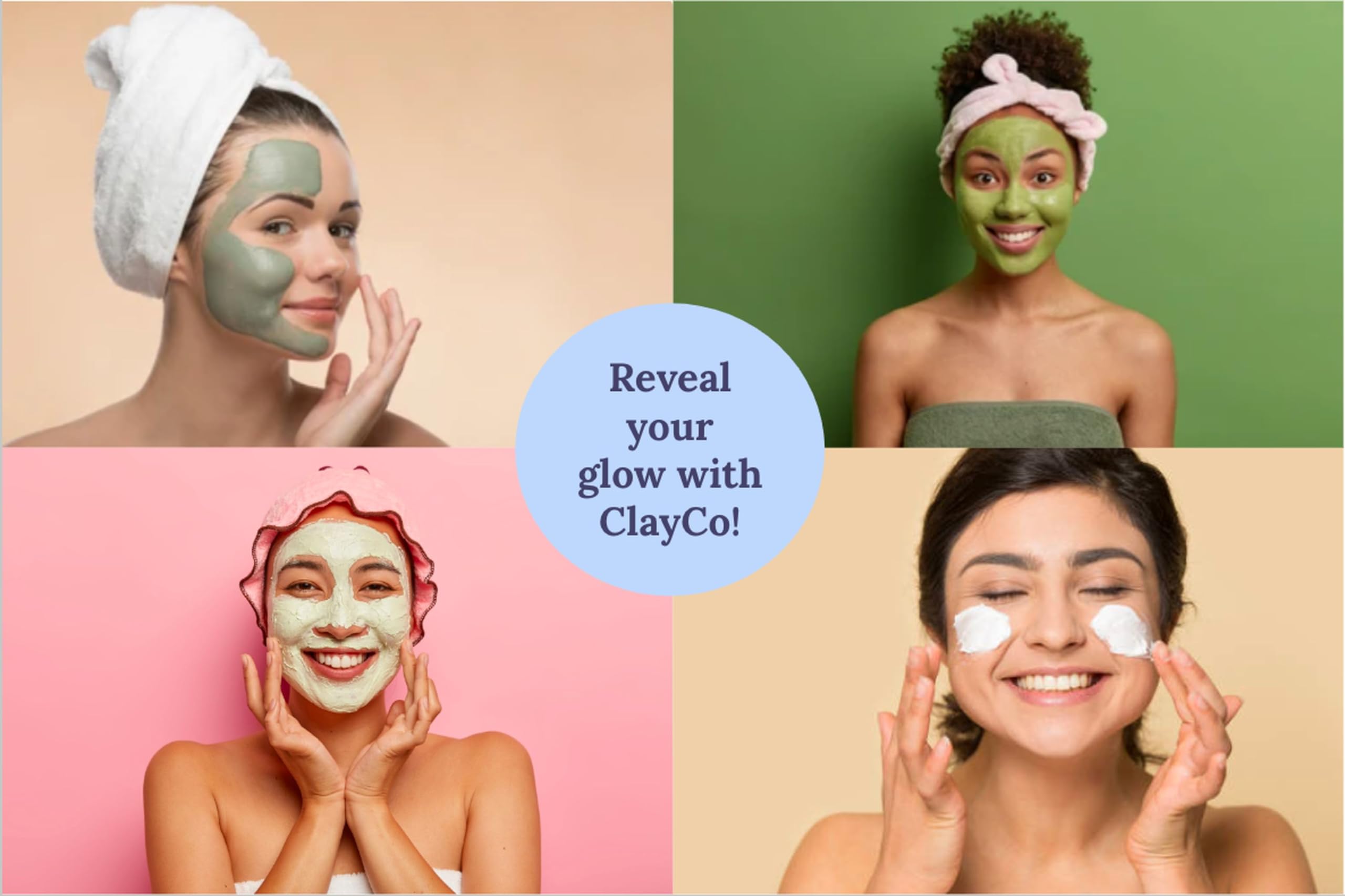 ClayCo! masque argile or-24k, éclat et douceur.