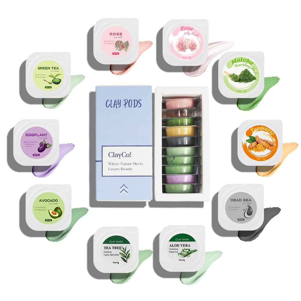 ClayCo! Masque argile Rose: purification douce et revitalisation pour tous types de peau.