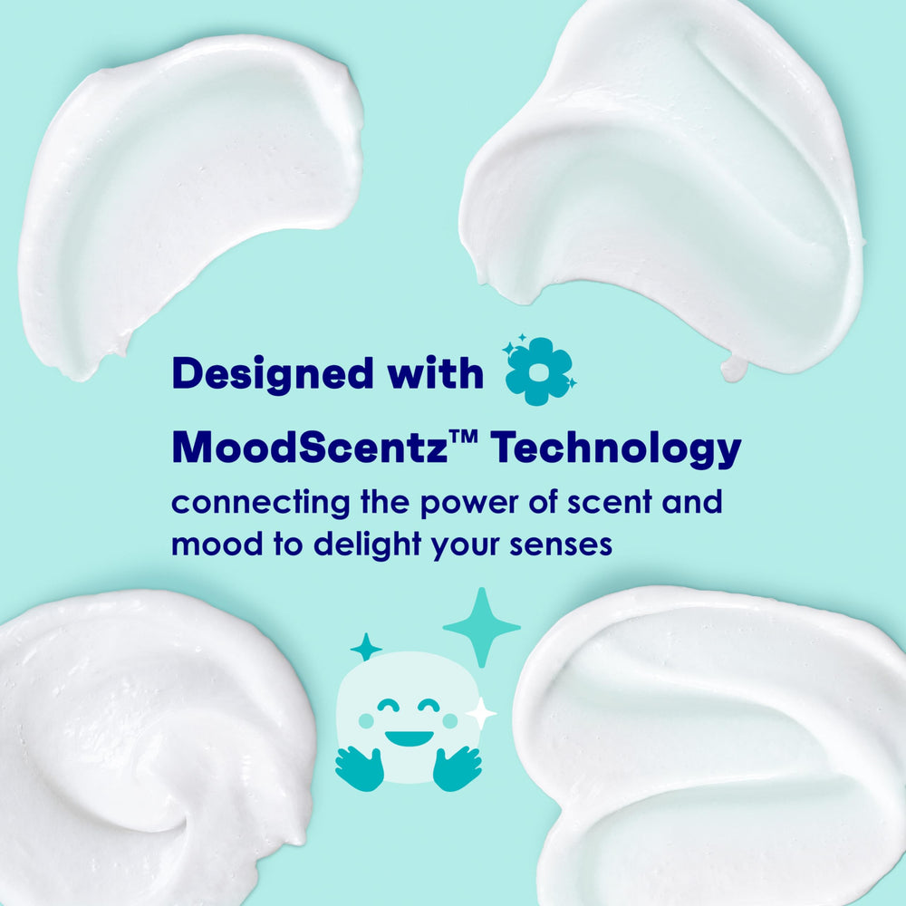 Clean & Clear oil-free cream cleanser being massaged onto skin.