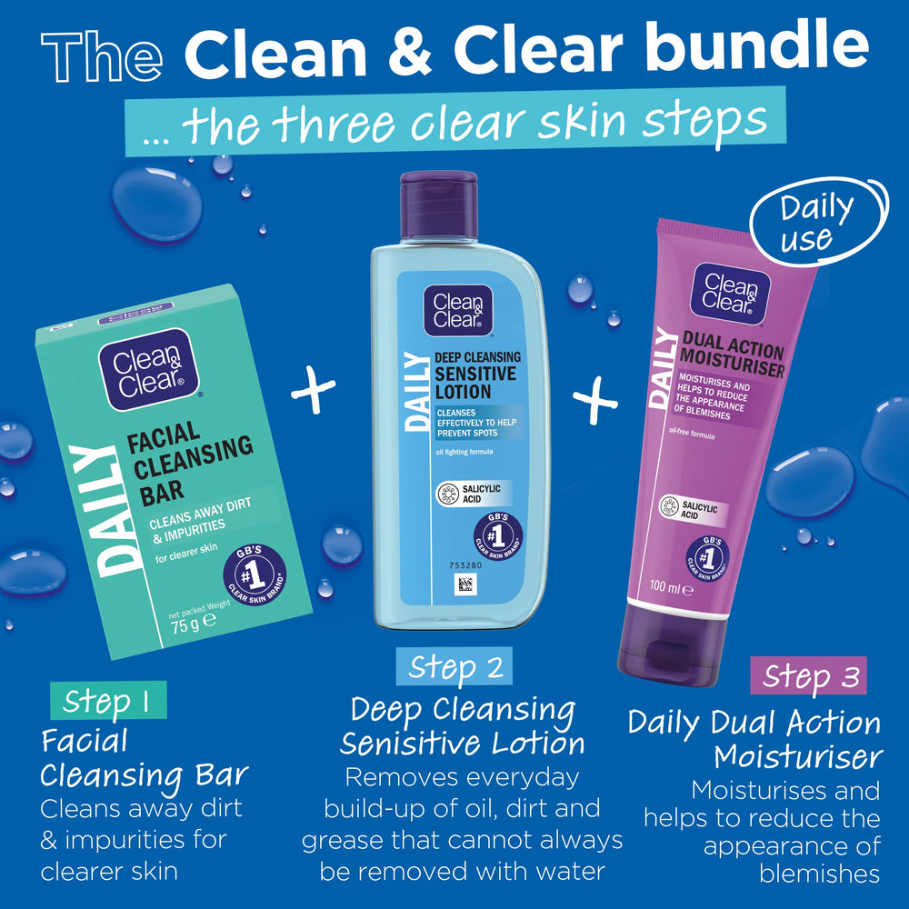 Clean & Clear Hydratant Double Action – sans parfum, adapté peau sensible