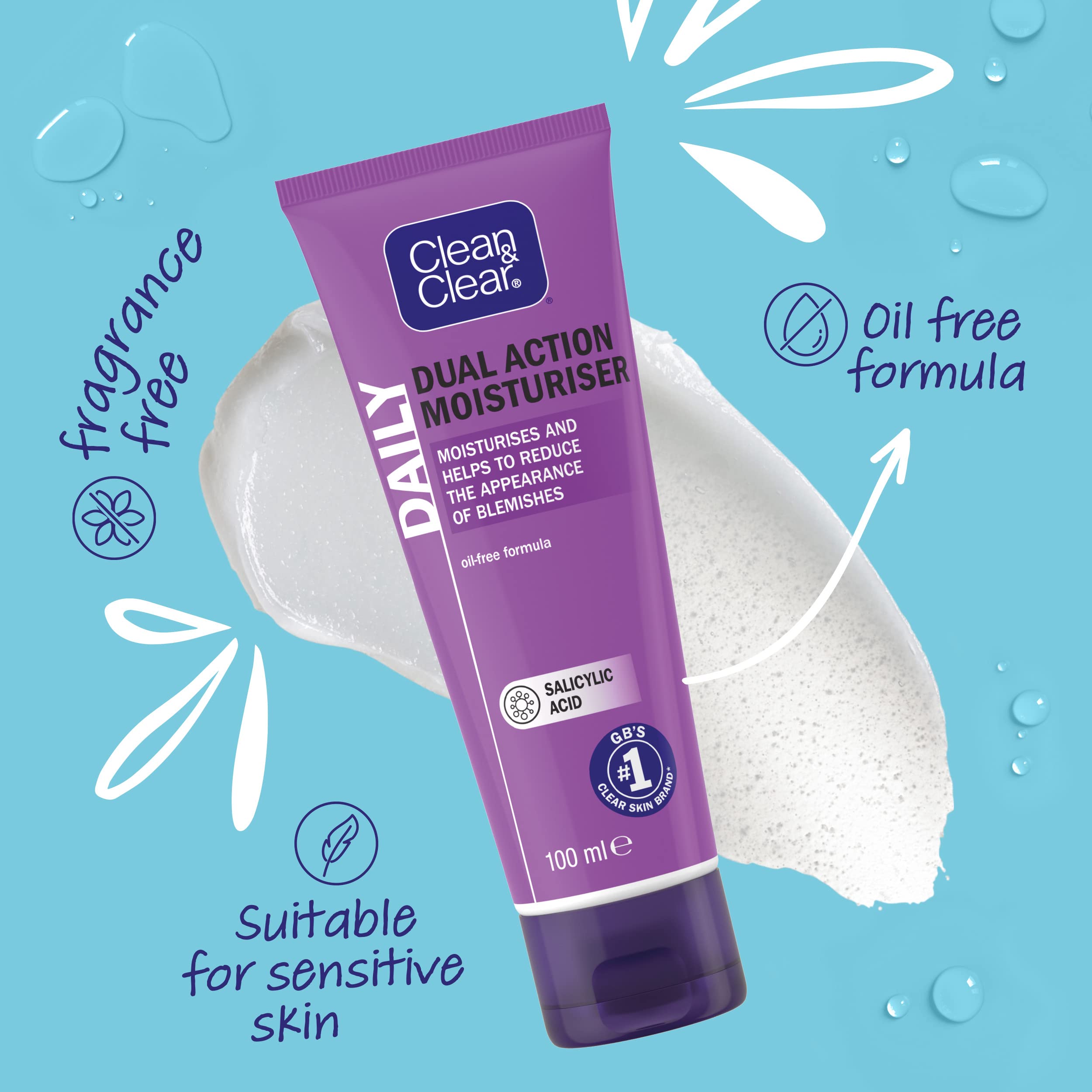 Clean & Clear Hydratant Double Action – texture fine pour application légère