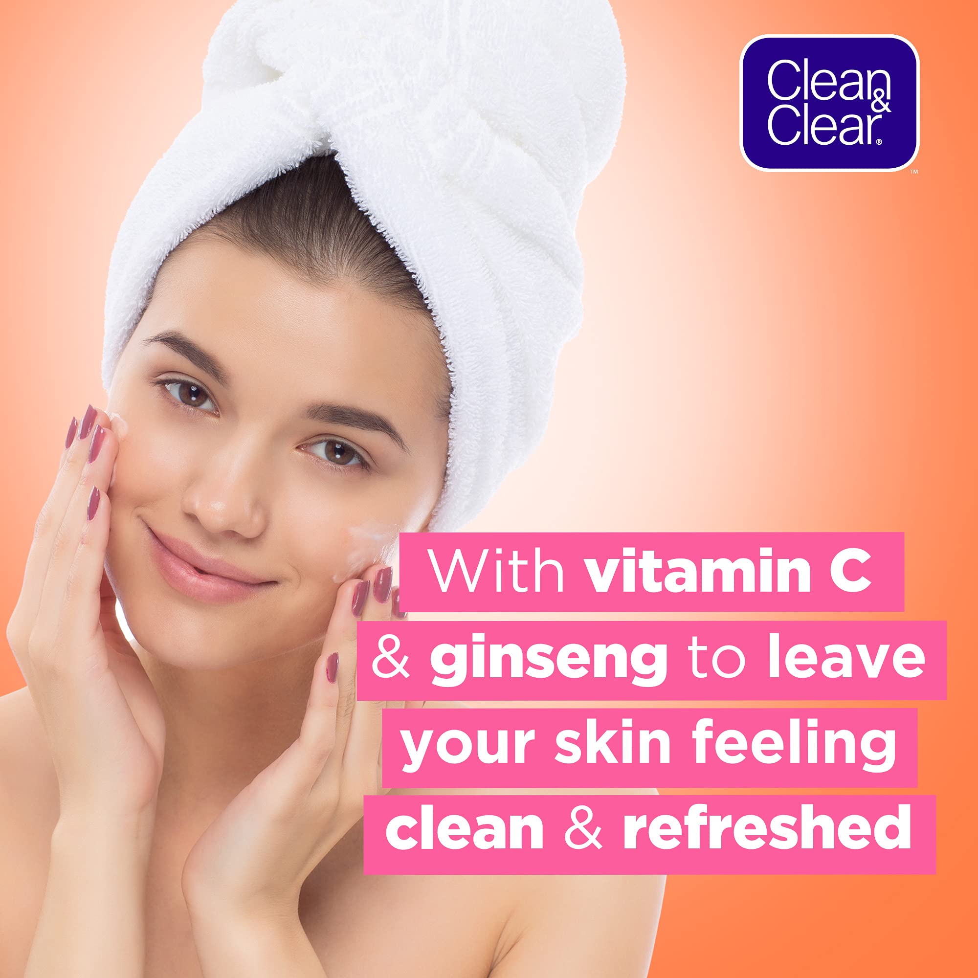 Clean & Clear texture gel energisant-visage, sensation rafraîchissante au réveil