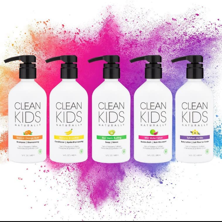 Utilisation quotidienne Clean Kids Naturally Shampoing tropical, rinçage rapide et cheveux propres.