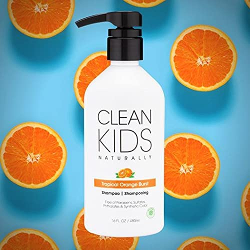 Rituel soin Clean Kids Naturally Shampoing tropical, parfum délicat et douceur.