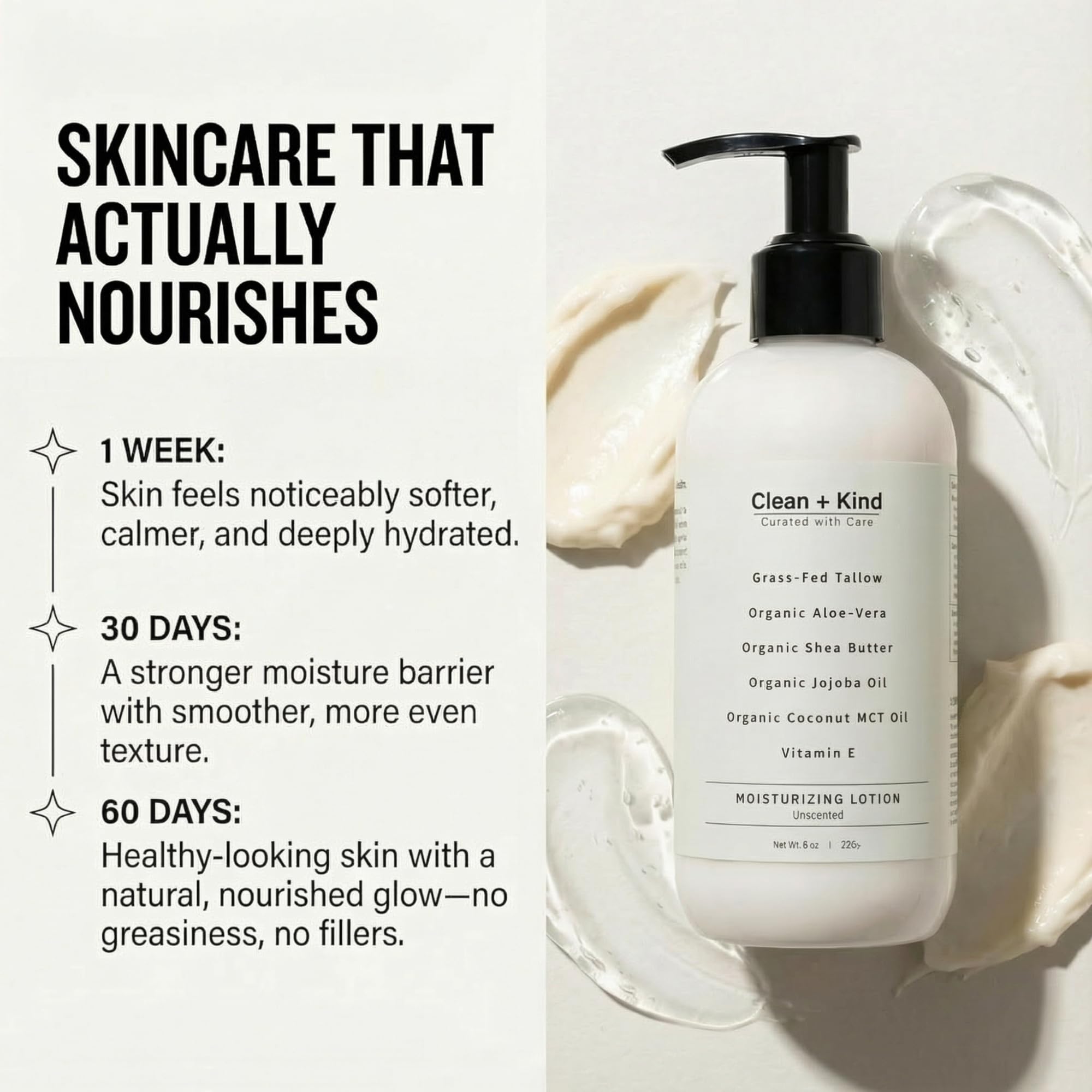Appliquer sur les mains avec Clean + Kind, hydratation durable.