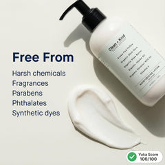 Ingrédients naturels Clean + Kind, sans parabènes ni sulfates.