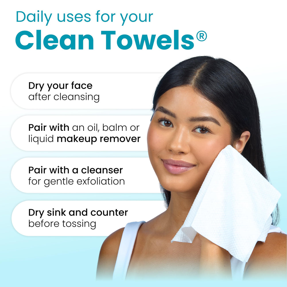 Absorption douce des résidus par les lingettes Clean Skin Club