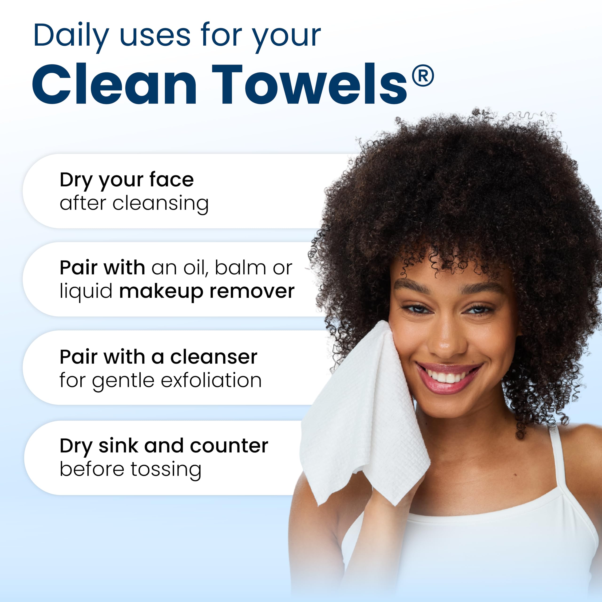 Clean Skin Club Clean Towels XL: emballage individuel pour hygiène et praticité