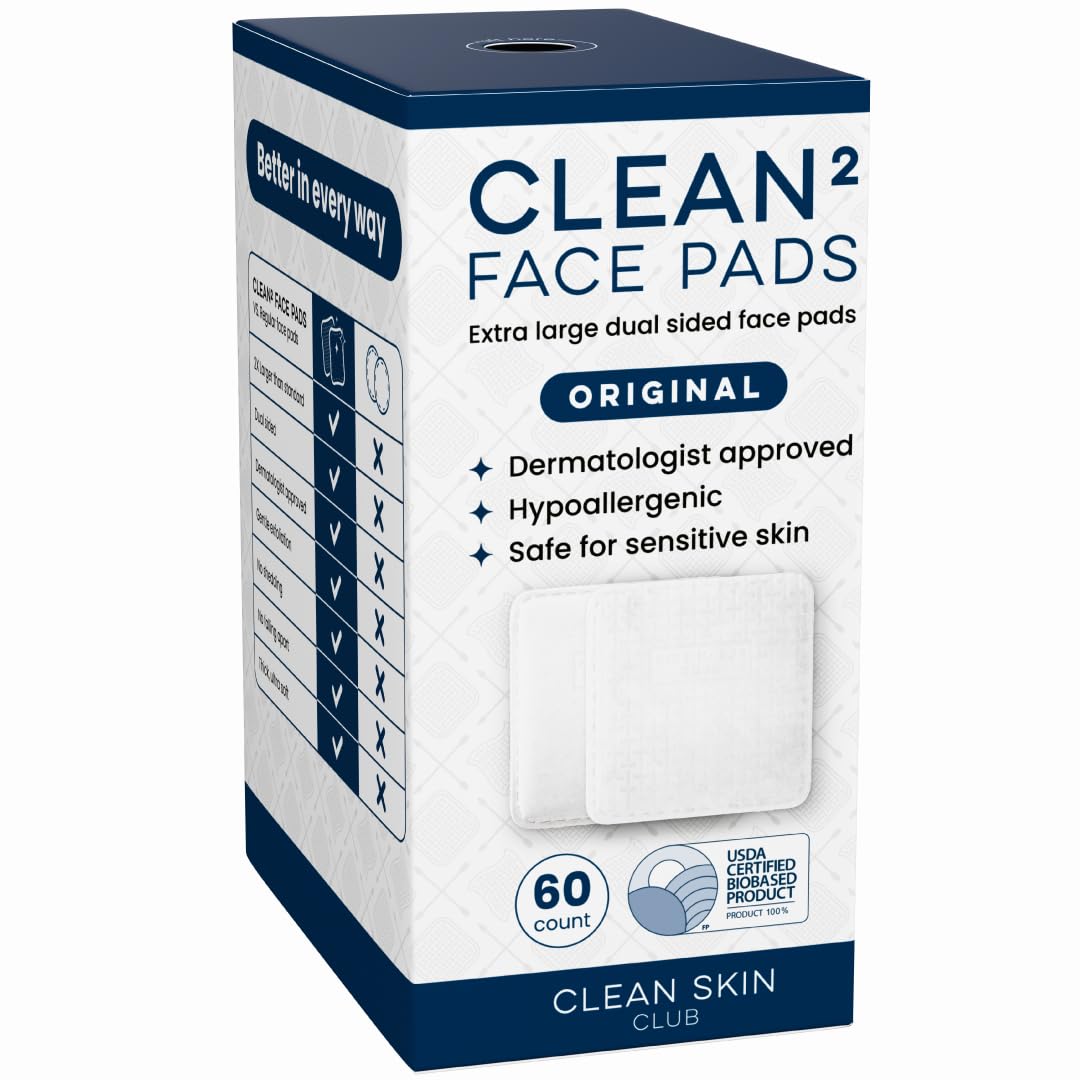 Clean Skin Club Clean² Pads 2.0: bords-nouveaux sans effilochage.