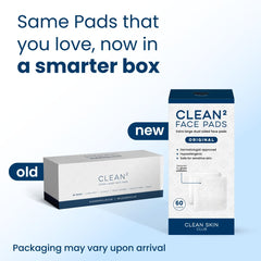 Clean Skin Club Clean² Pads 2.0: triple couches pour efficacité et confort.
