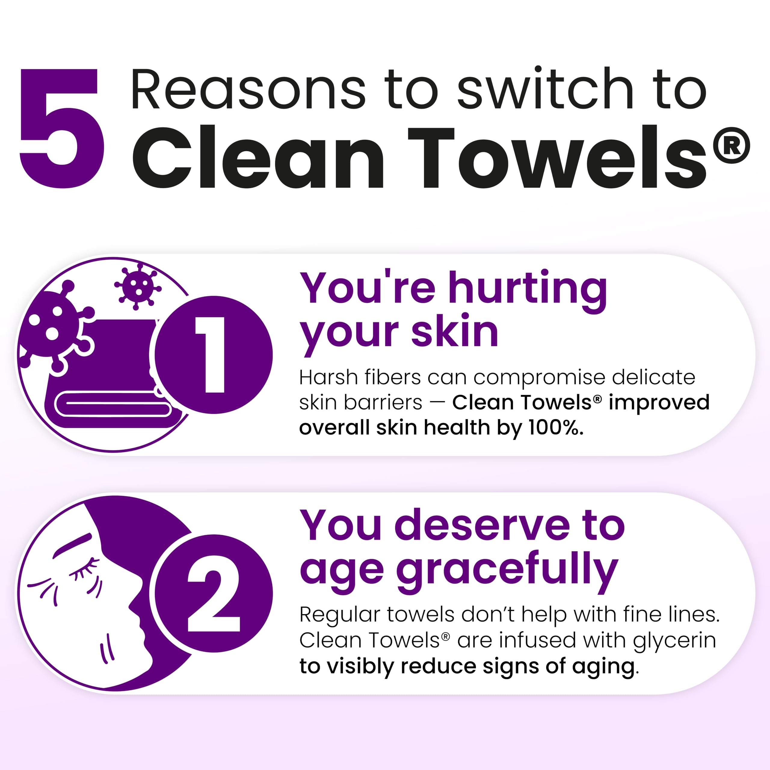 Lingettes Clean Skin Club approuvées par dermatologues pour le visage.
