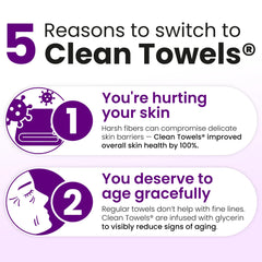 Lingettes Clean Skin Club approuvées par dermatologues pour le visage.