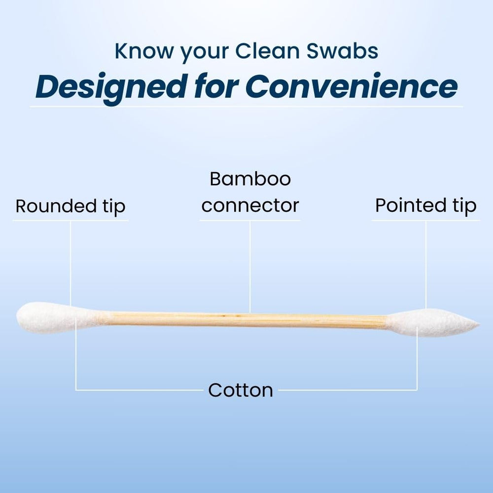 Pointe double-face des Clean Swabs par CLEAN SKIN CLUB, précision idéale pour retouches maquillage.