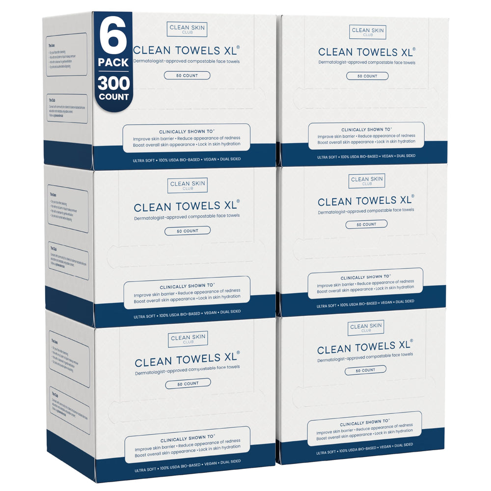 Clean Skin Club serviettes-visage-xl ensemble prêt pour l'usage quotidien
