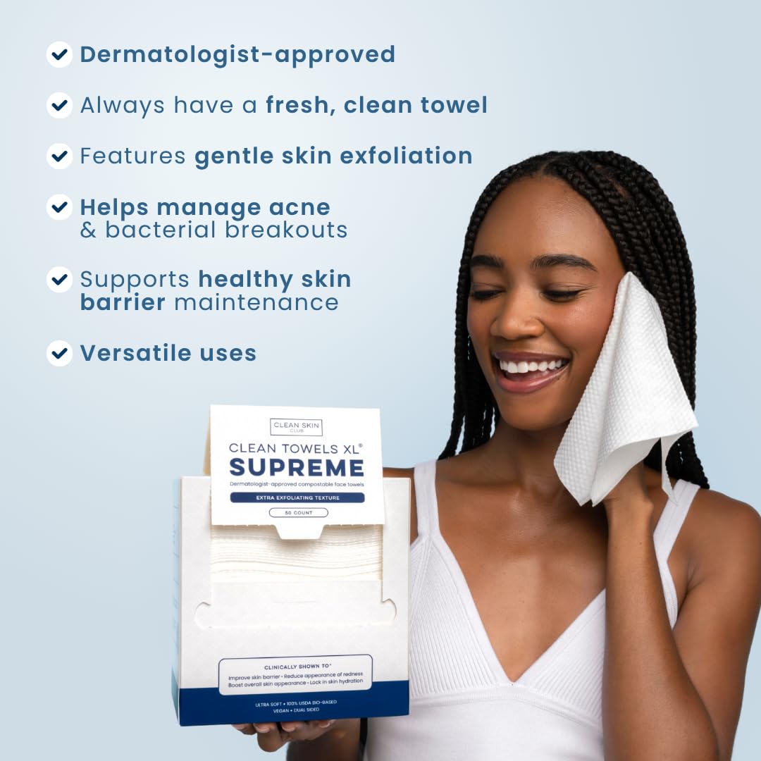 CLEAN SKIN CLUB towels packed in travel pouch for on-the-go hygiene