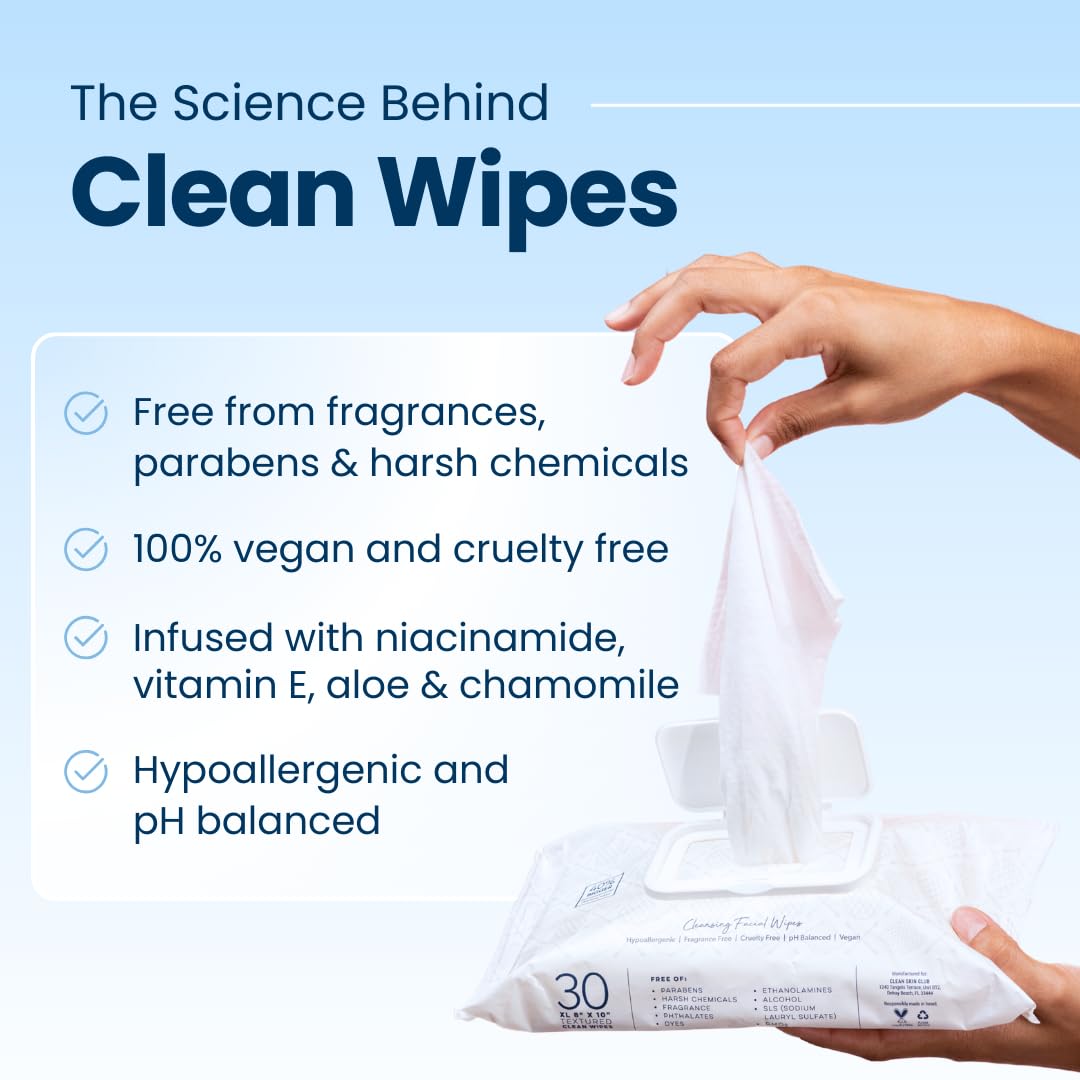 Utilisation sur le visage avec Clean Skin Club XL Premium, rapide et douce.