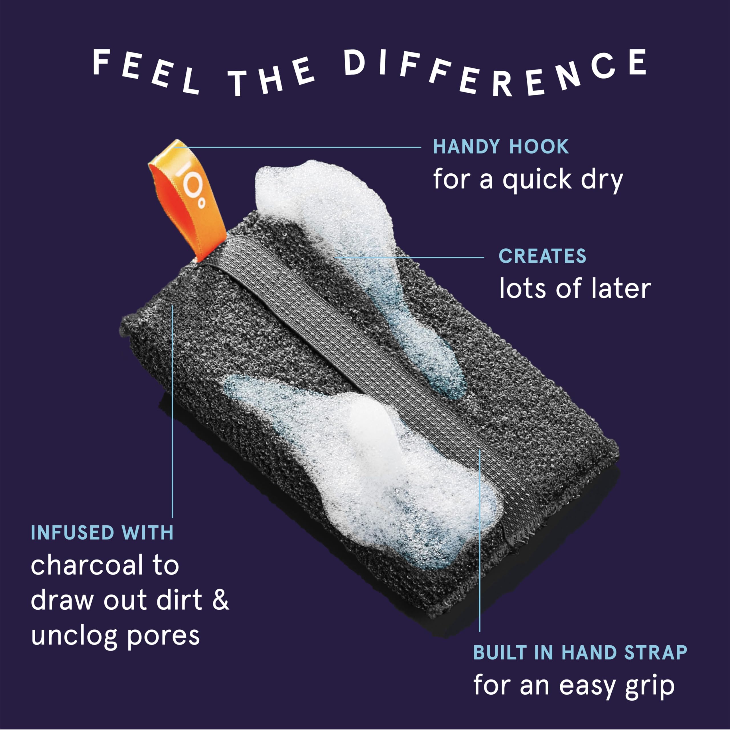 Texture exfoliante Cleanlogic au charbon pour éliminer les impuretés et lisser la peau.