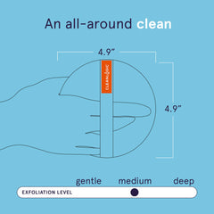 Application sous la douche avec massage circulaire Cleanlogic.