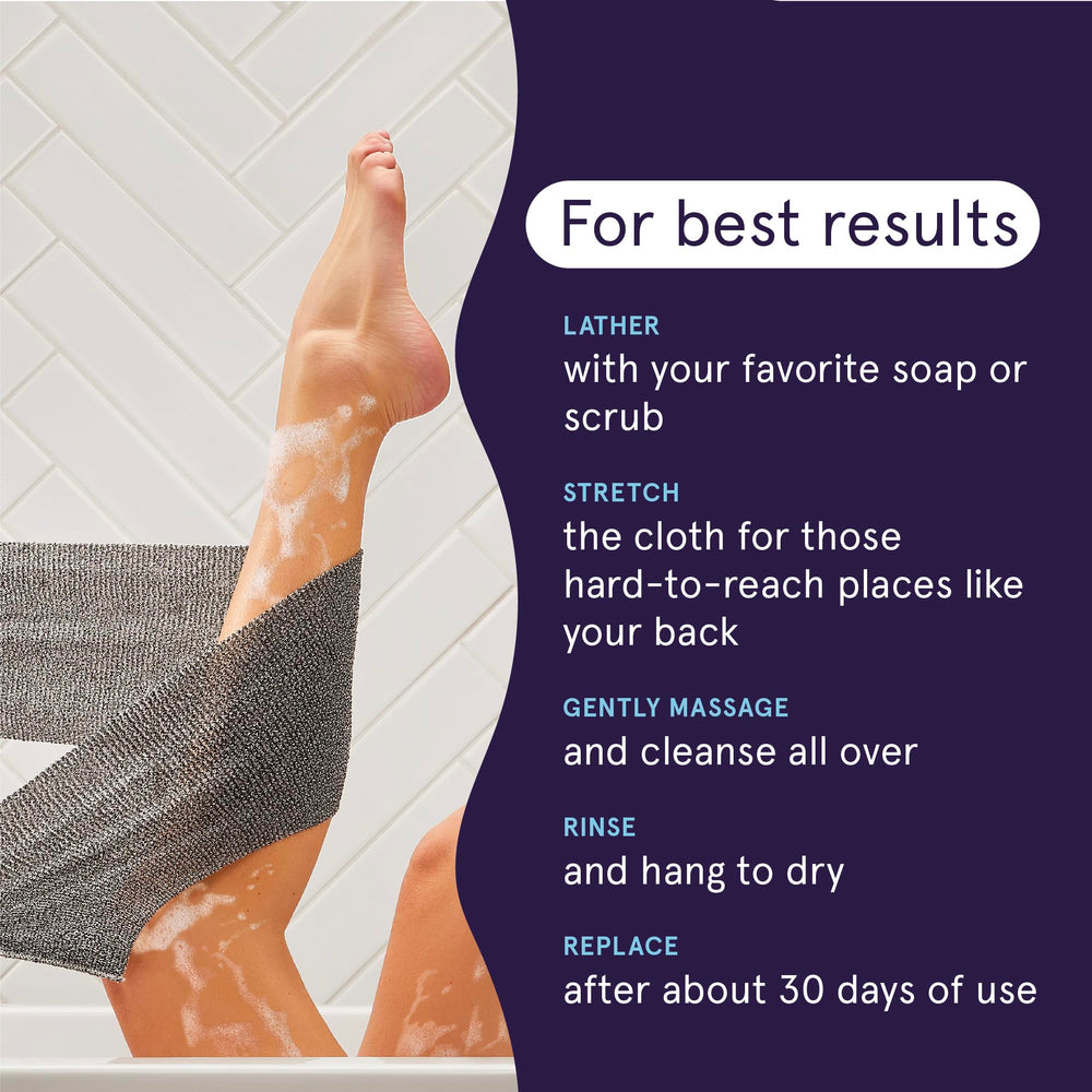 Gant charbon detox Cleanlogic montre texture naturelle, idéal pour routine quotidienne.