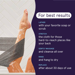 Gant charbon detox Cleanlogic montre texture naturelle, idéal pour routine quotidienne.