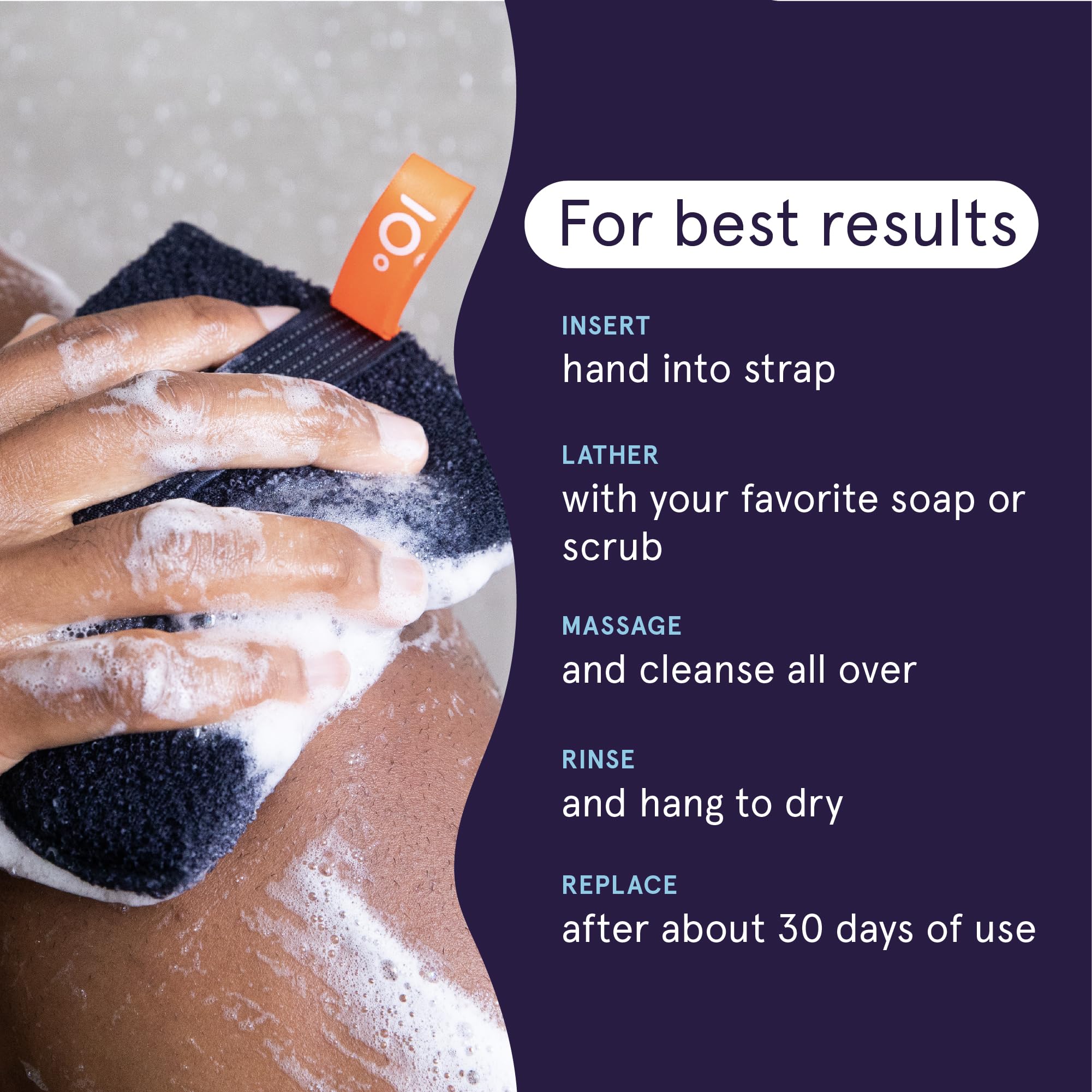 Paquet de trois gants exfoliants Cleanlogic, pratique pour votre routine.