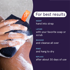 Paquet de trois gants exfoliants Cleanlogic, pratique pour votre routine.