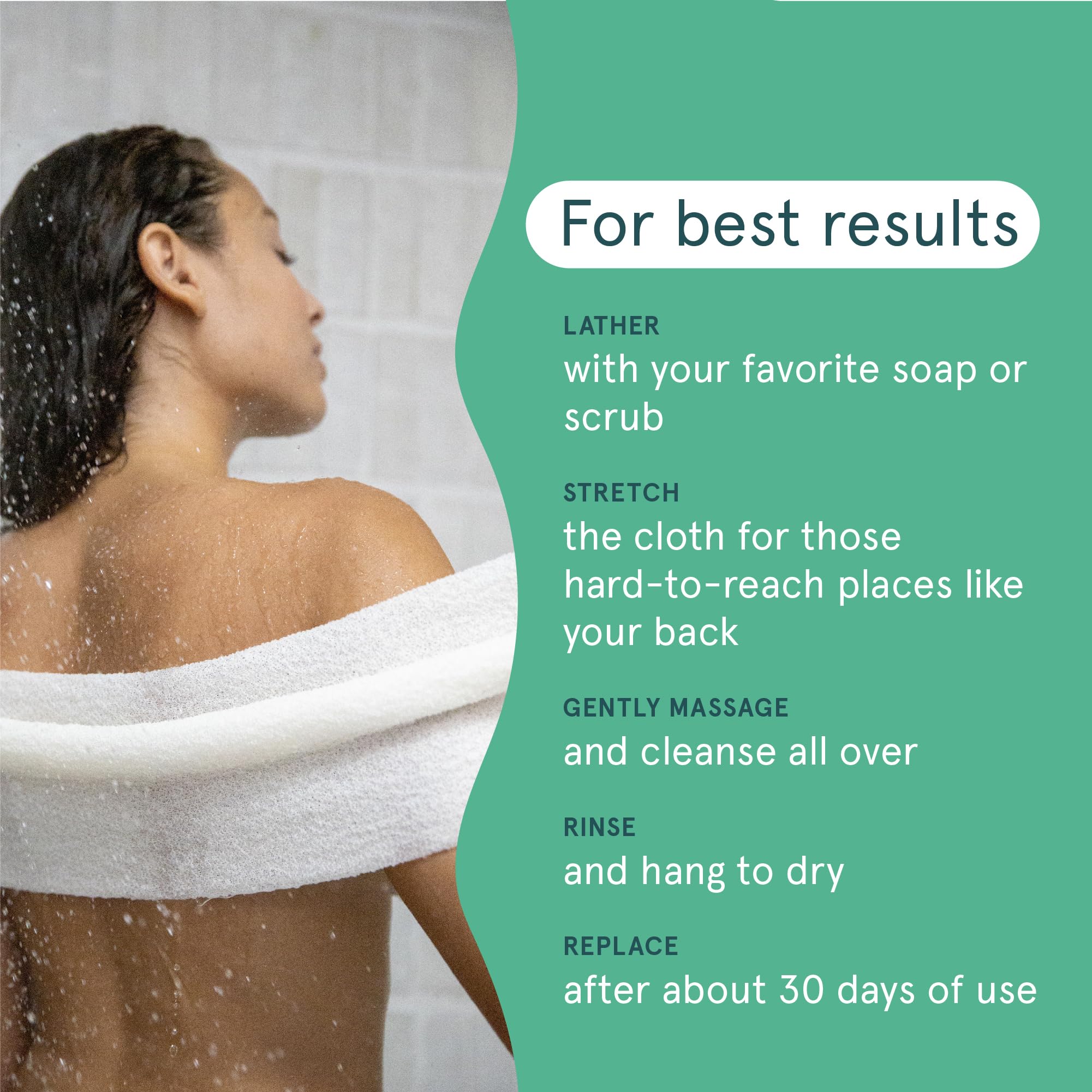 Utilisation quotidienne Cleanlogic—peau fraîche et nette après douche.