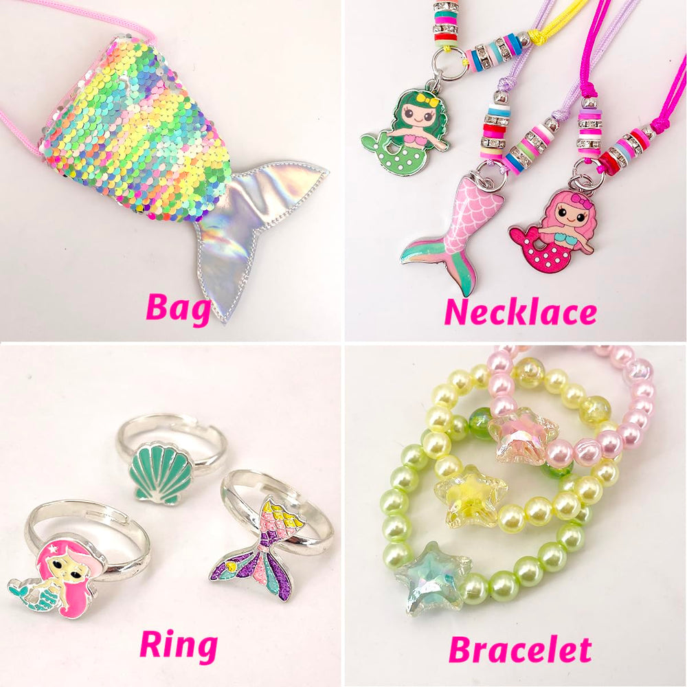 Clear and Fresh bracelets et bijoux sirène colorés pour filles