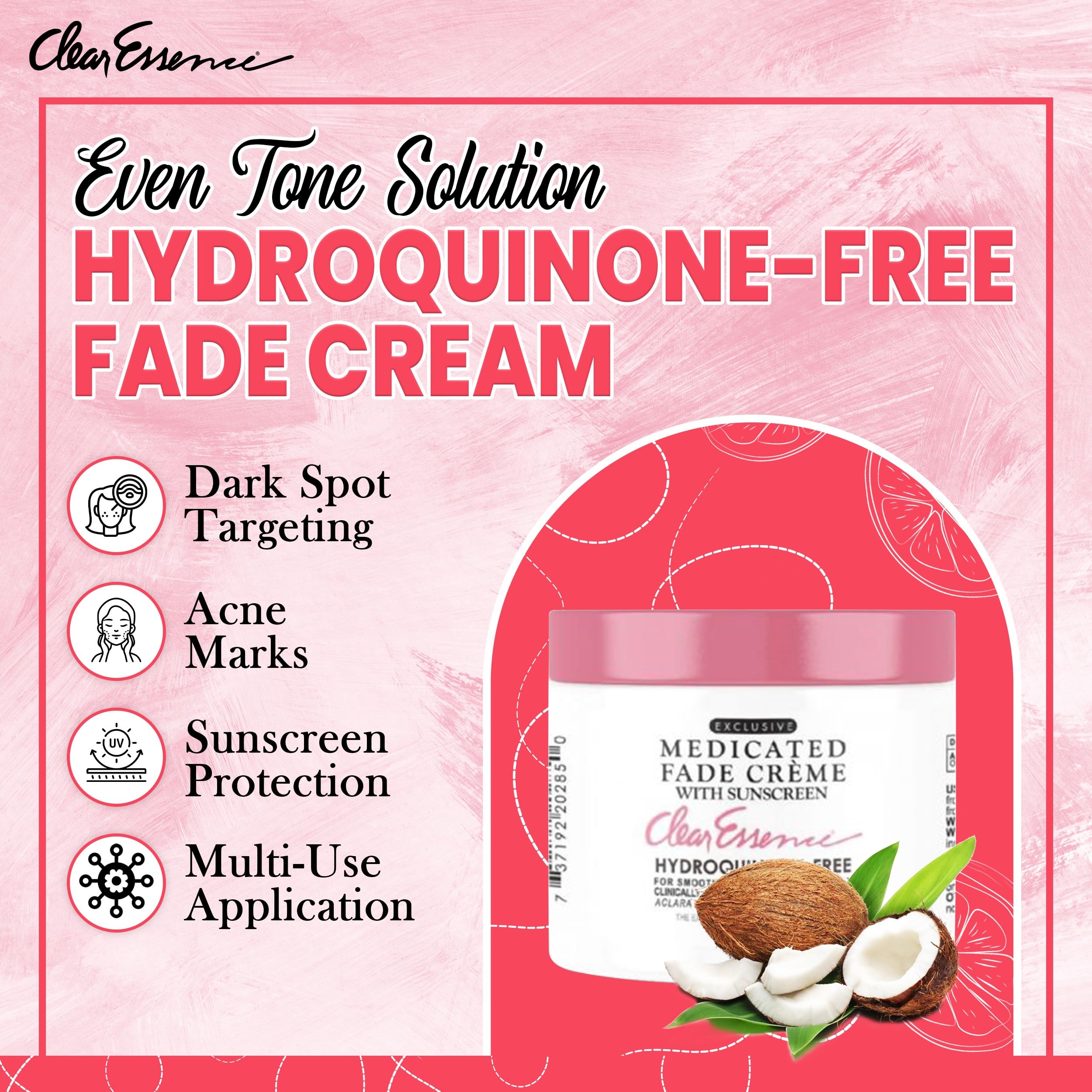 Clear Essence Crème Éclaircissante Exclusive pour le corps et le visage.