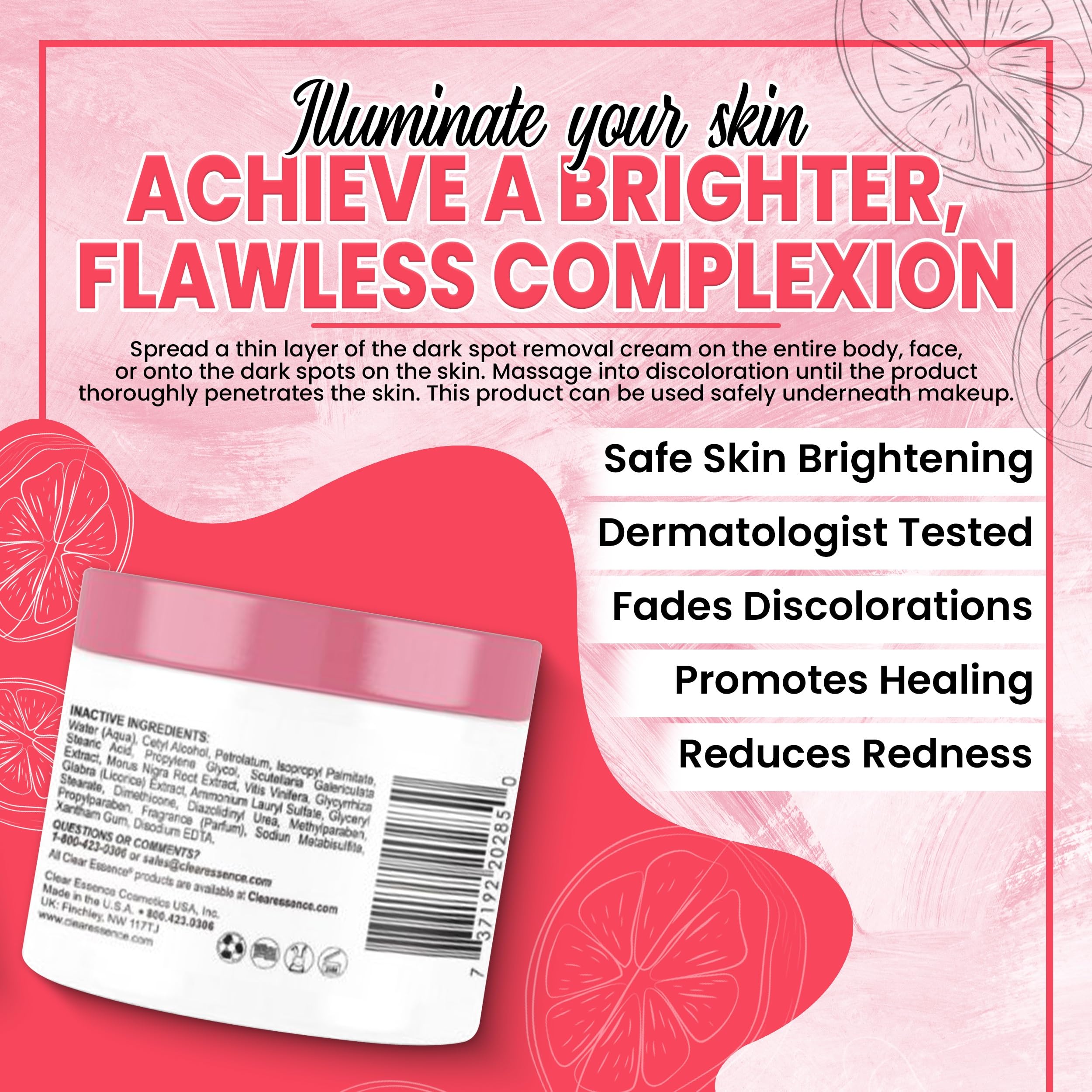 Teint uniforme avec Clear Essence Crème Éclaircissante Exclusive.