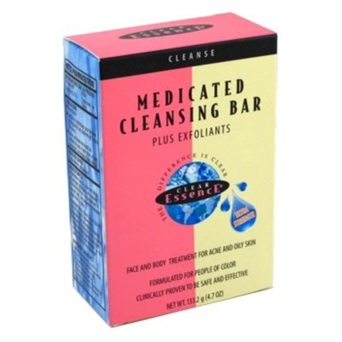 Clear Essence savon nettoyant medicamenteux avec exfoliants, nettoyage en douceur.