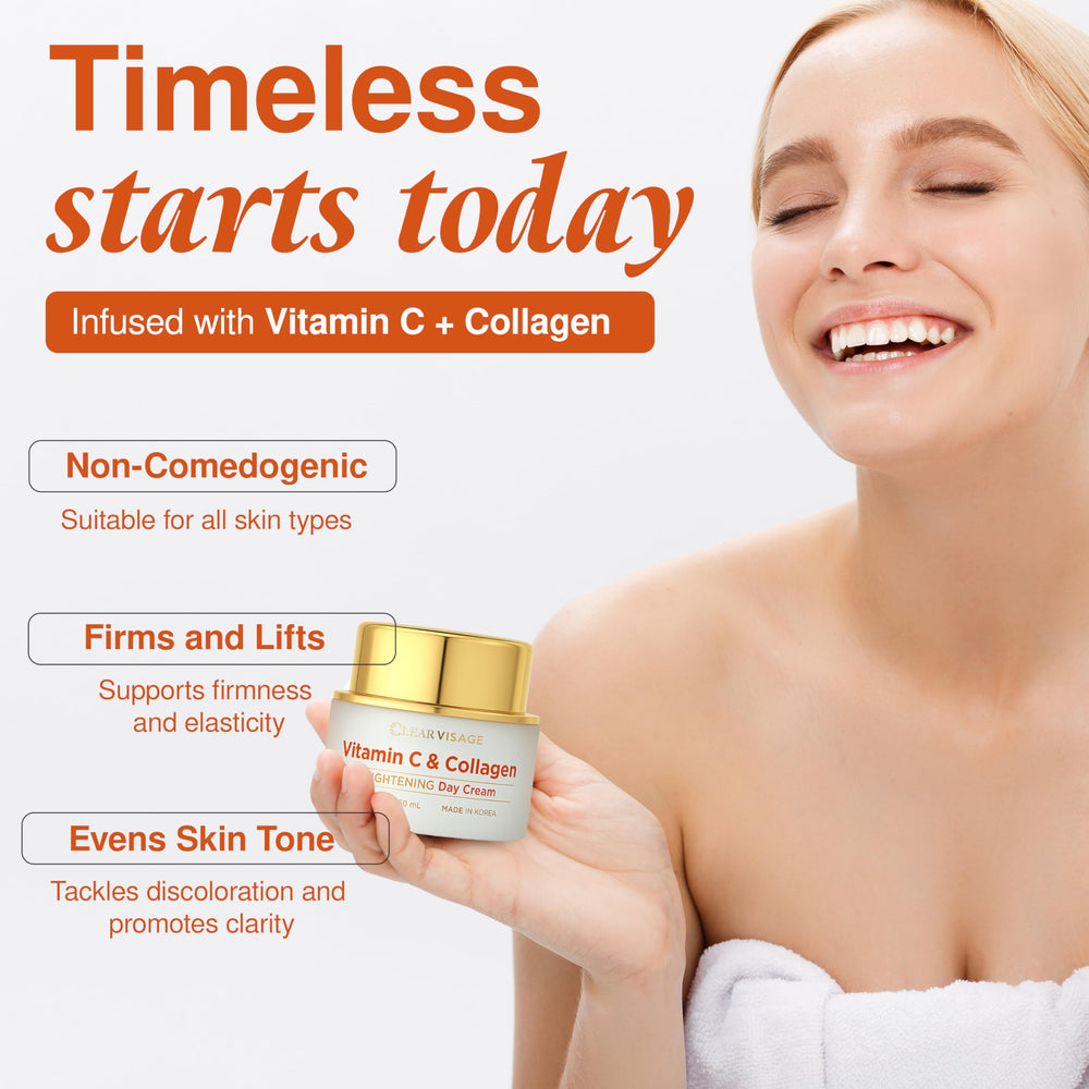 Clear Visage – routine-matin-creme-jour: base idéale sous maquillage et protection solaire.