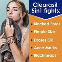 Nettoyage profond Clearasil pour une peau sans pores encombrés.
