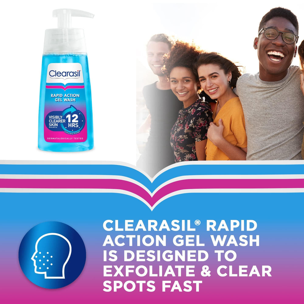 Clearasil Ultra Gel Nettoyant 12h – texture gel prête à être appliquée sur le visage