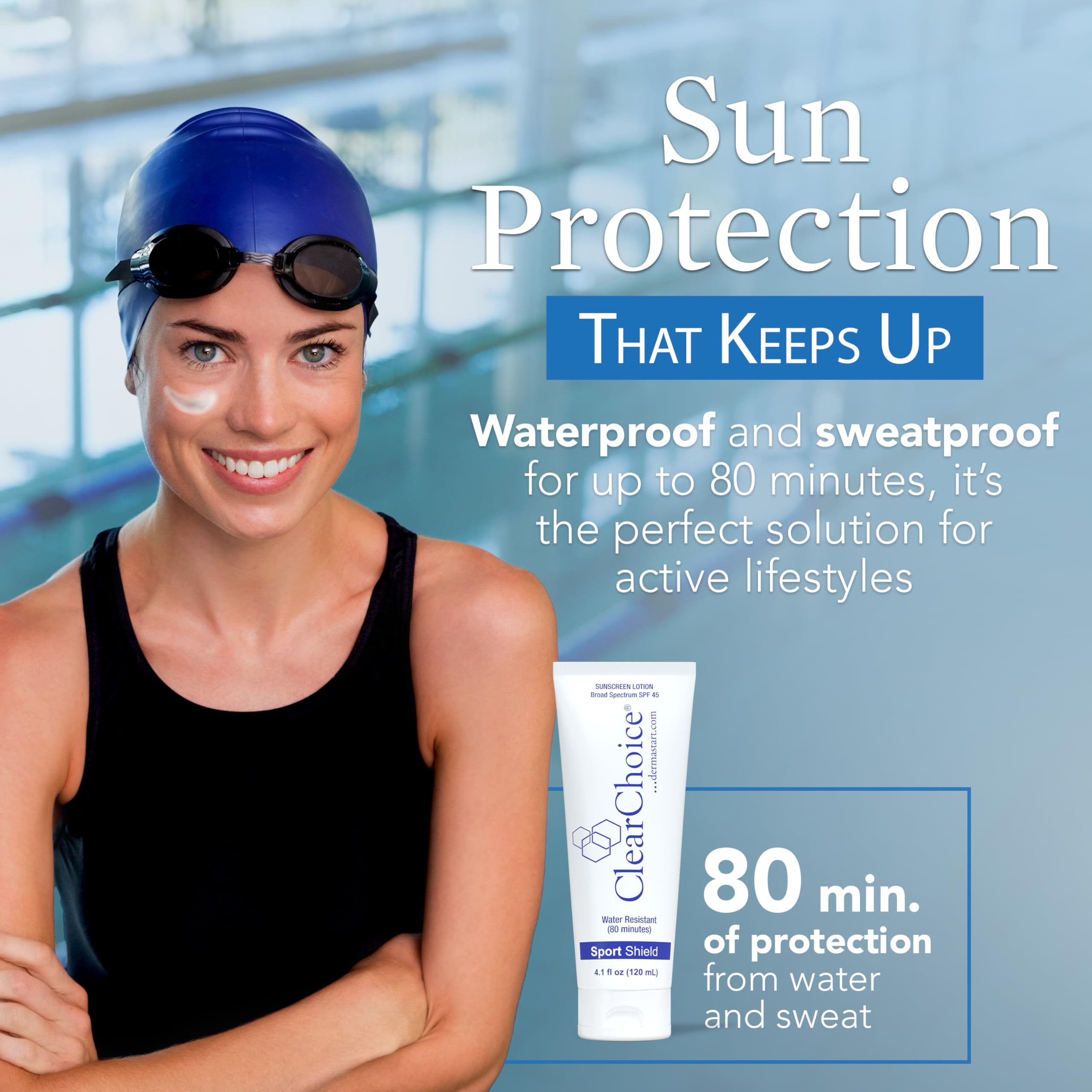 ClearChoice texture légère avec hyaluronique et oxyde de zinc pour hydratation.