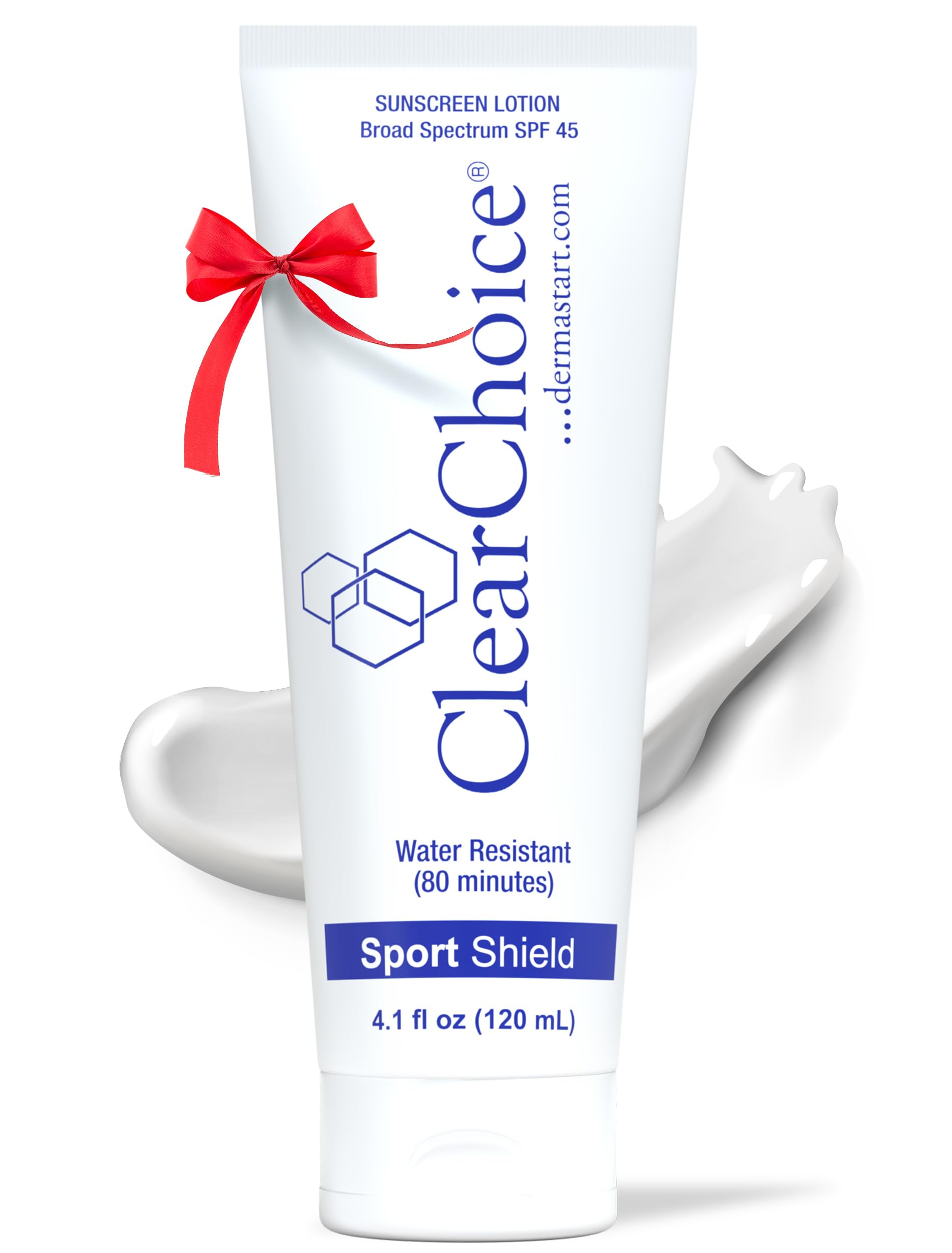 ClearChoice visuel: bouteille SPF45 offrant une protection légère et sans huile.