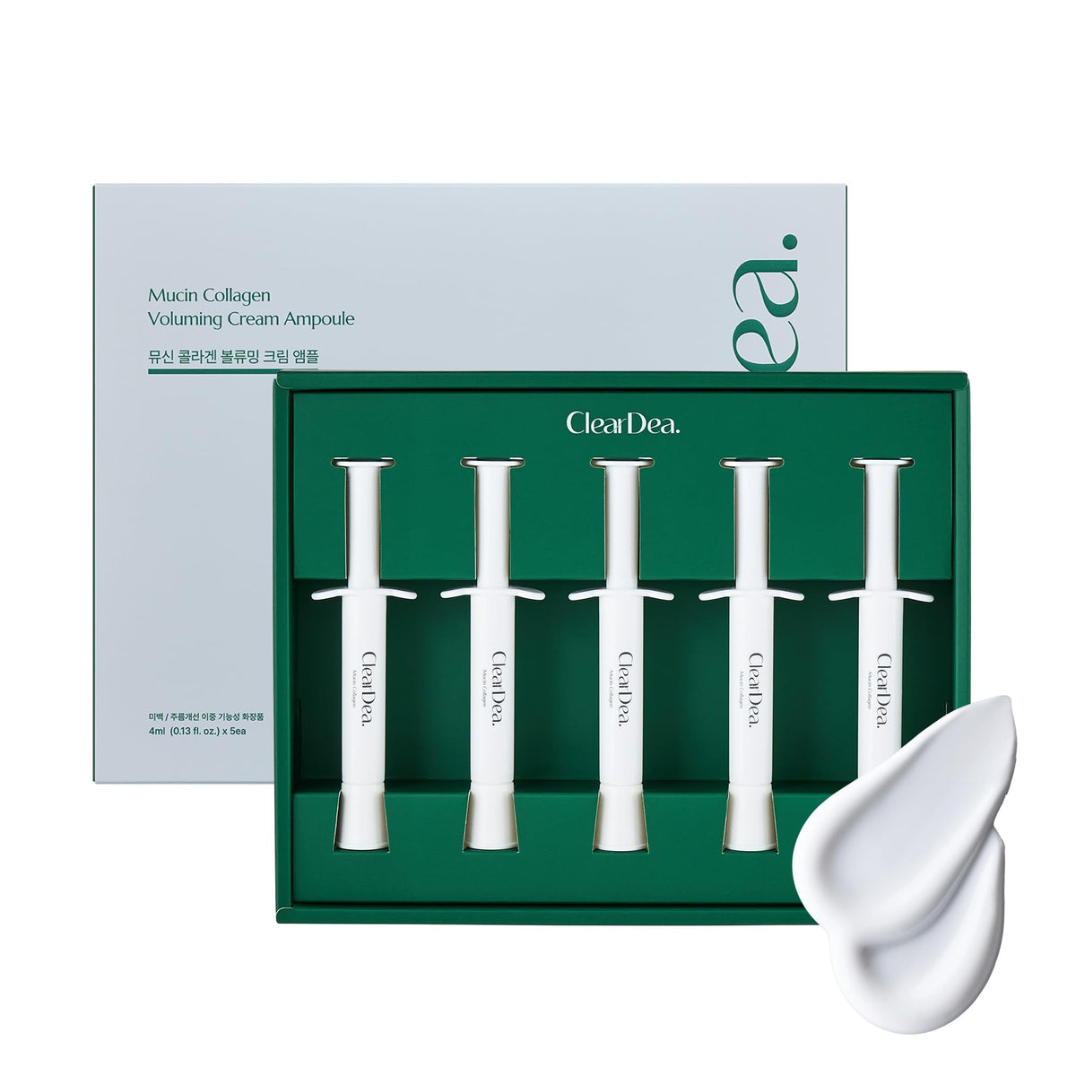 ClearDea ampoule visage mucine collagene pour hydratation et élasticité