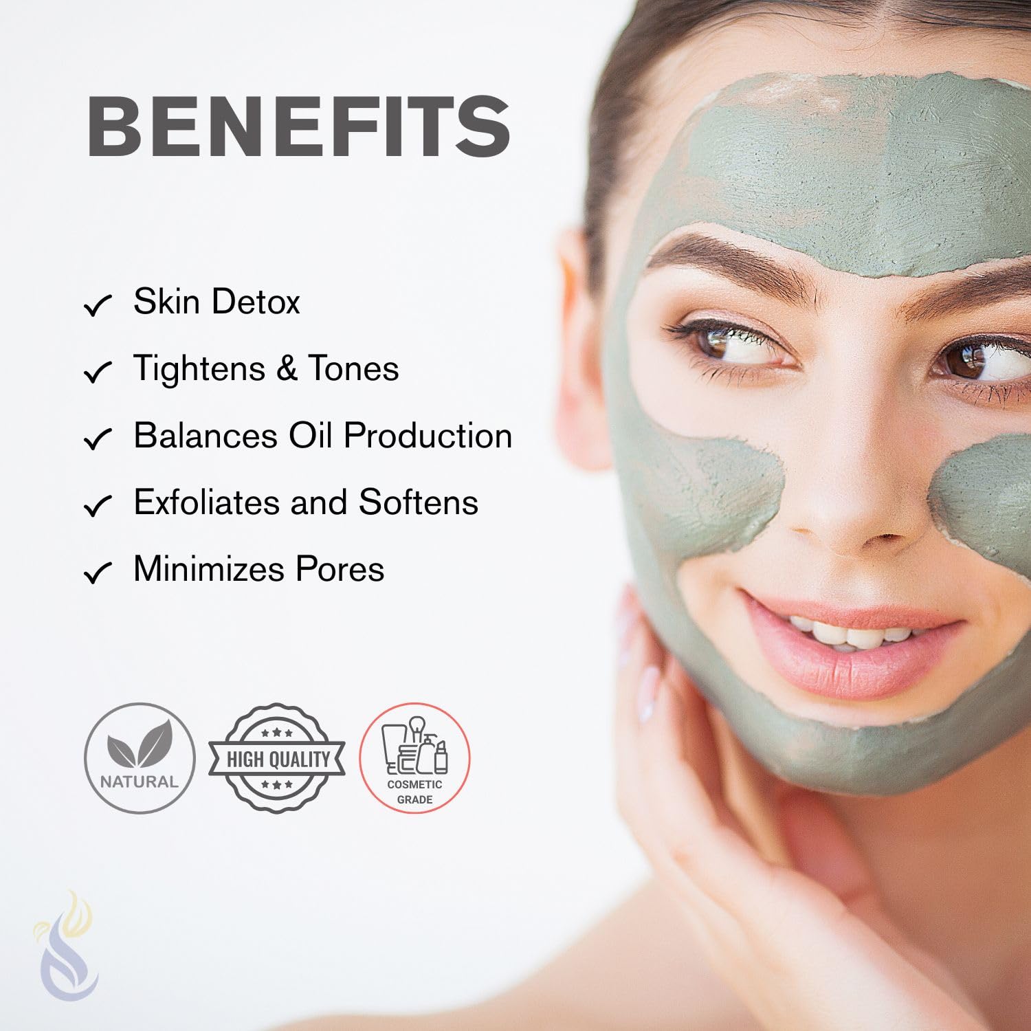ClearLee detox-pores-visage bentonite: purifie les pores et régule le sébum
