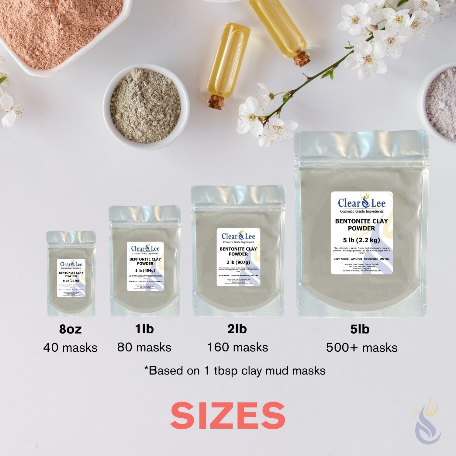 ClearLee masque-visage maison bentonite: préparation spa à domicile