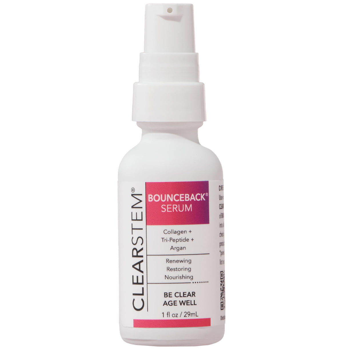 CLEARSTEM BounceBack sérum léger en flacon pour hydrater la peau