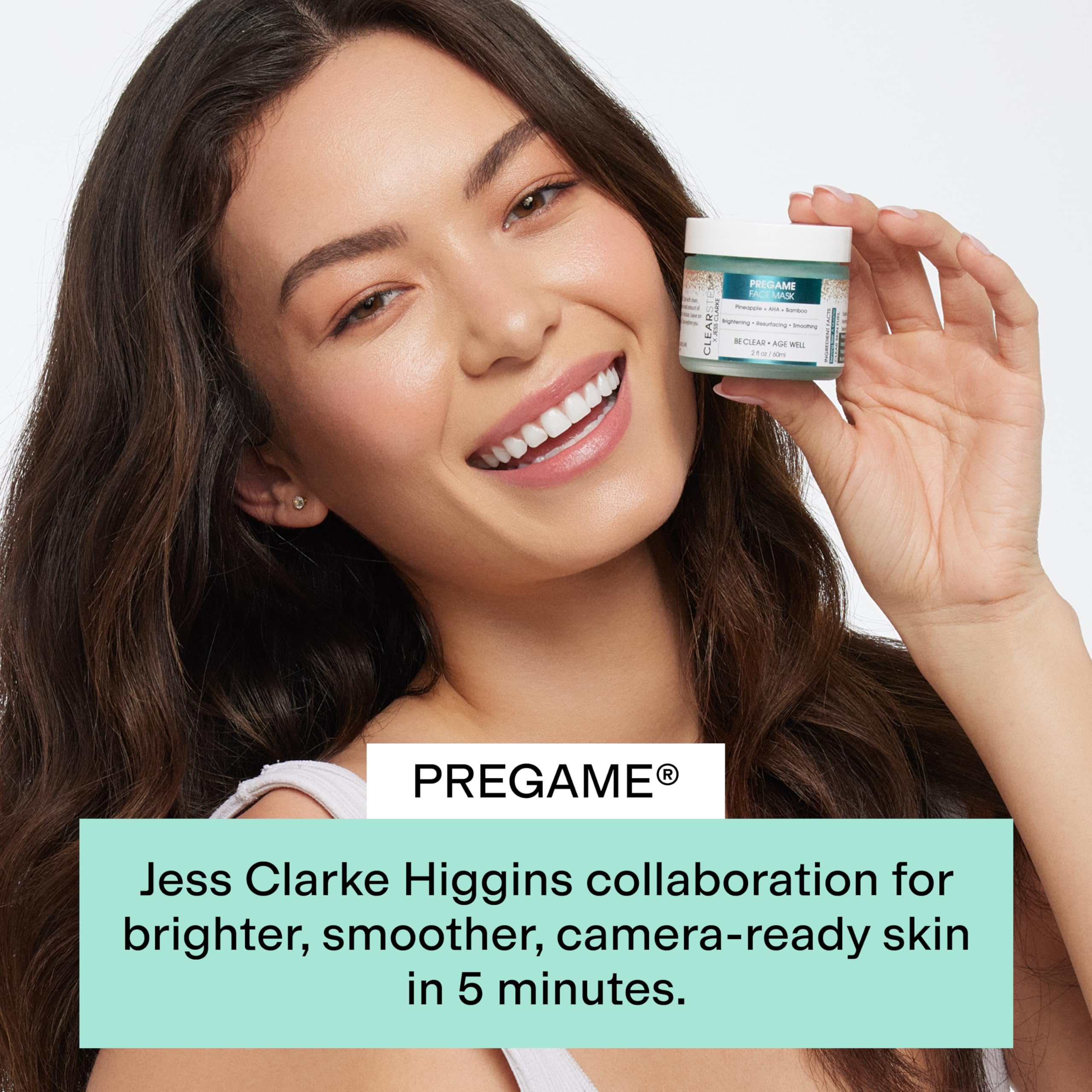 CLEARSTEM Pregame masque illuminant application-visage — prépare la peau en douceur avant le maquillage.