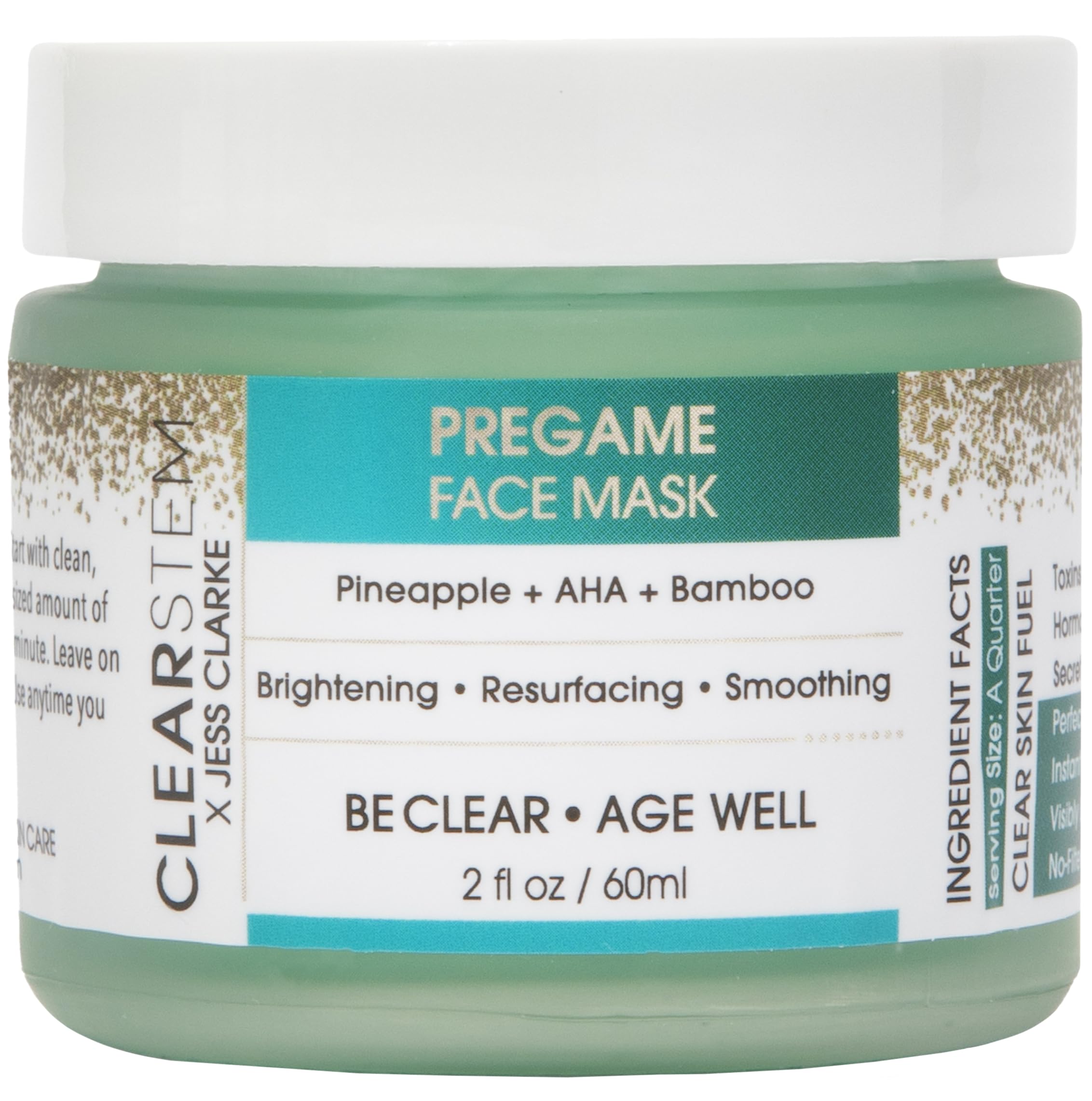 CLEARSTEM Pregame masque illuminant emballage — présentation soignée pour votre routine beauté.