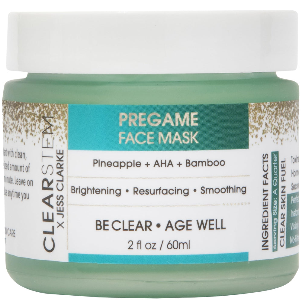 CLEARSTEM Pregame masque illuminant emballage — présentation soignée pour votre routine beauté.