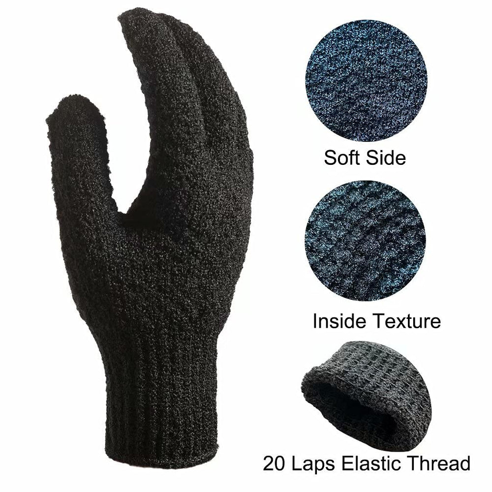 Gants CLEEDY exfoliants, pratique en voyage pour centre de bien-être.