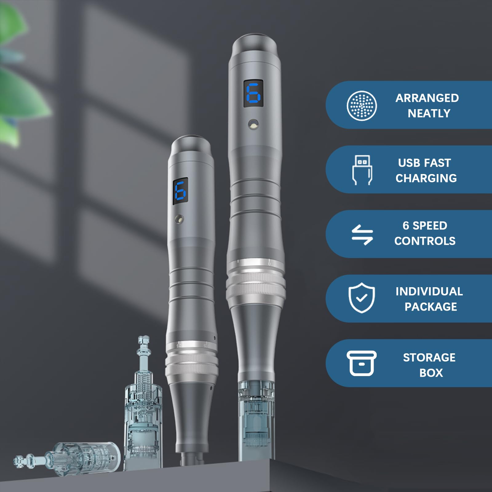Dermaroller Pen CLETINA avec étui de protection pour vos déplacements.
