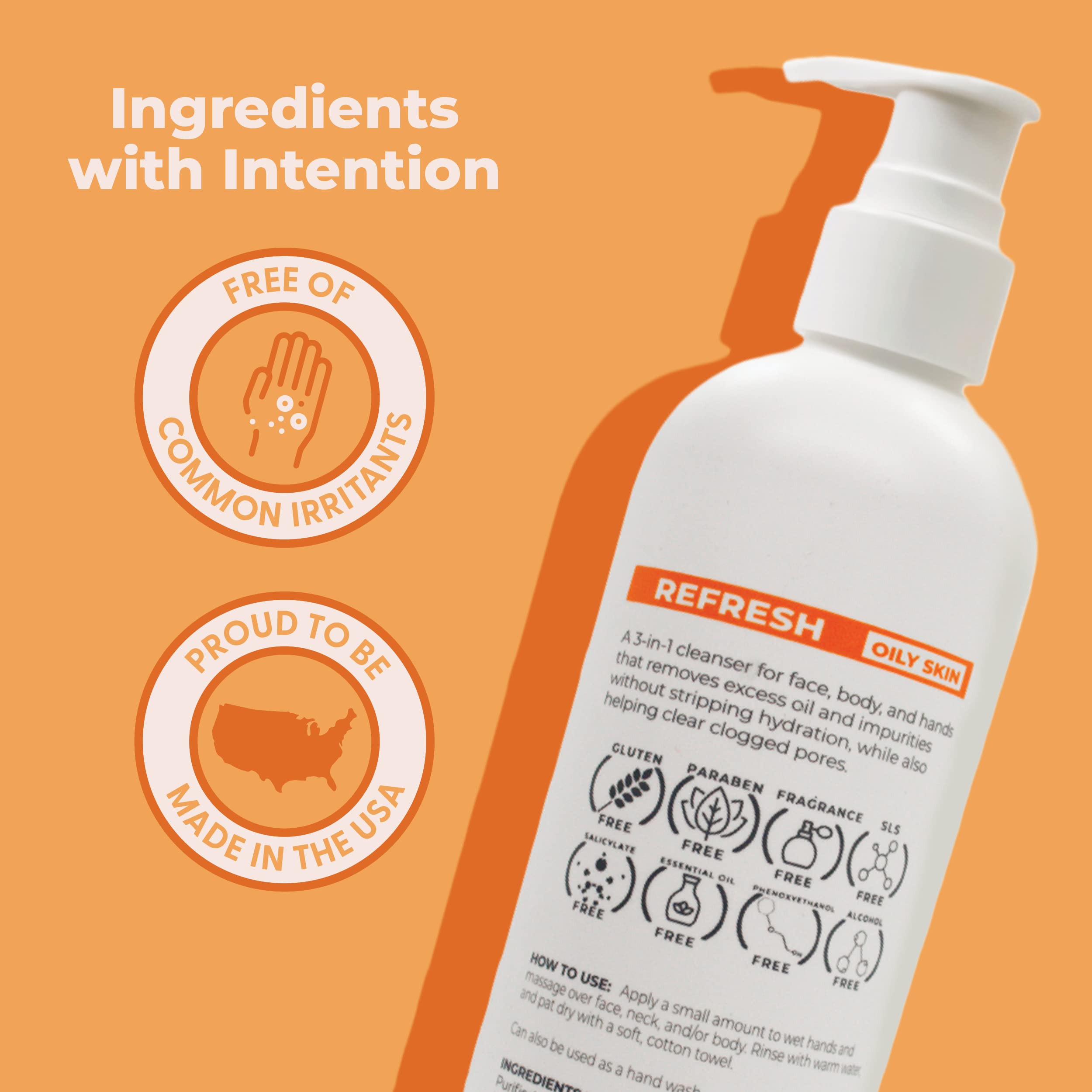 Cleure nettoyant visage et corps, formule hypoallergenique sans parfum