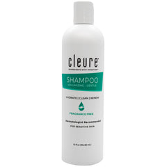 Shampoing Cleure volume hypoallergenique: bouteille élégante adaptée cheveux sensibles.